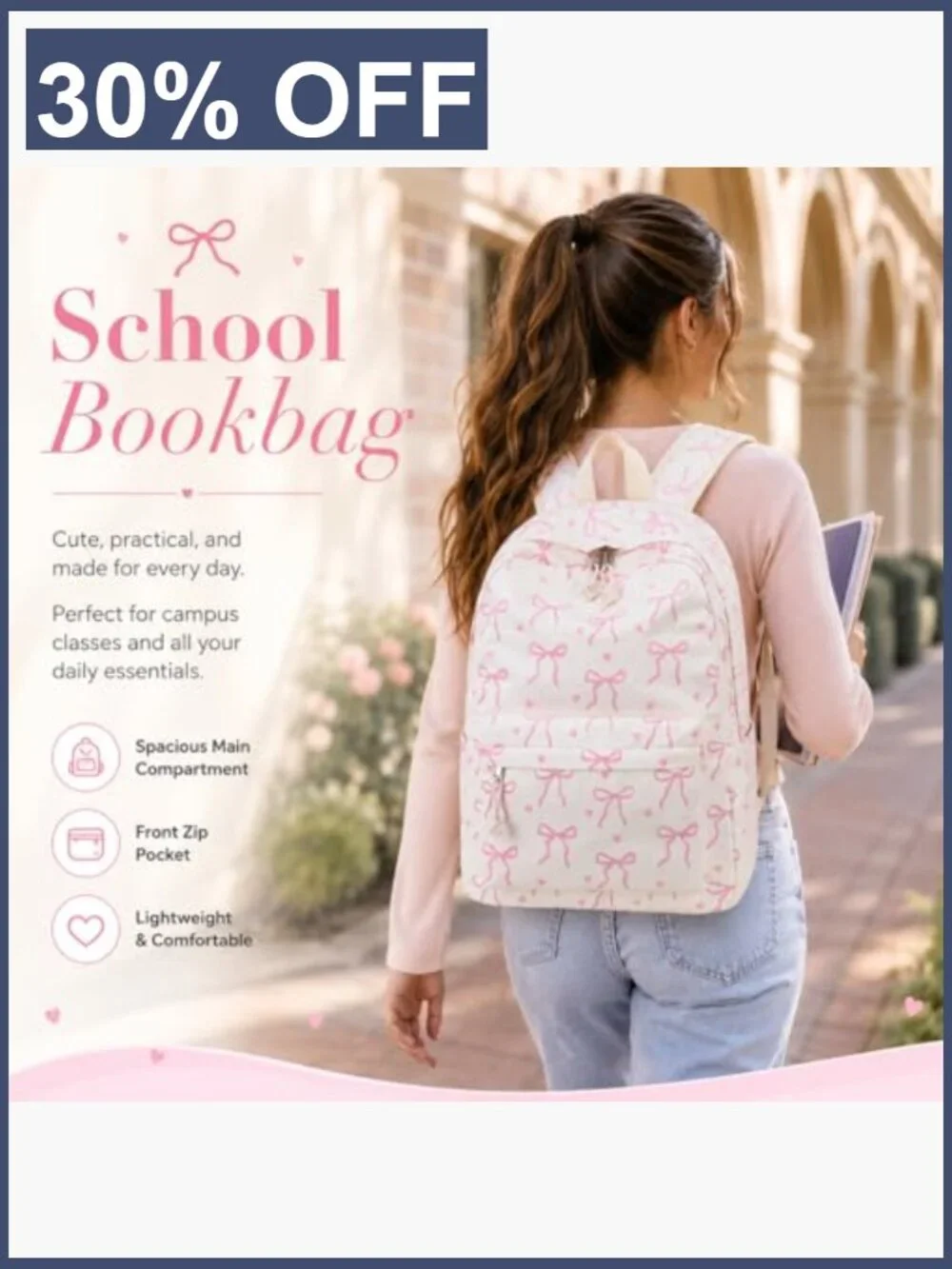 Girls Backpack School Laptop Bookbag Elementary Middle College Women Daypack
